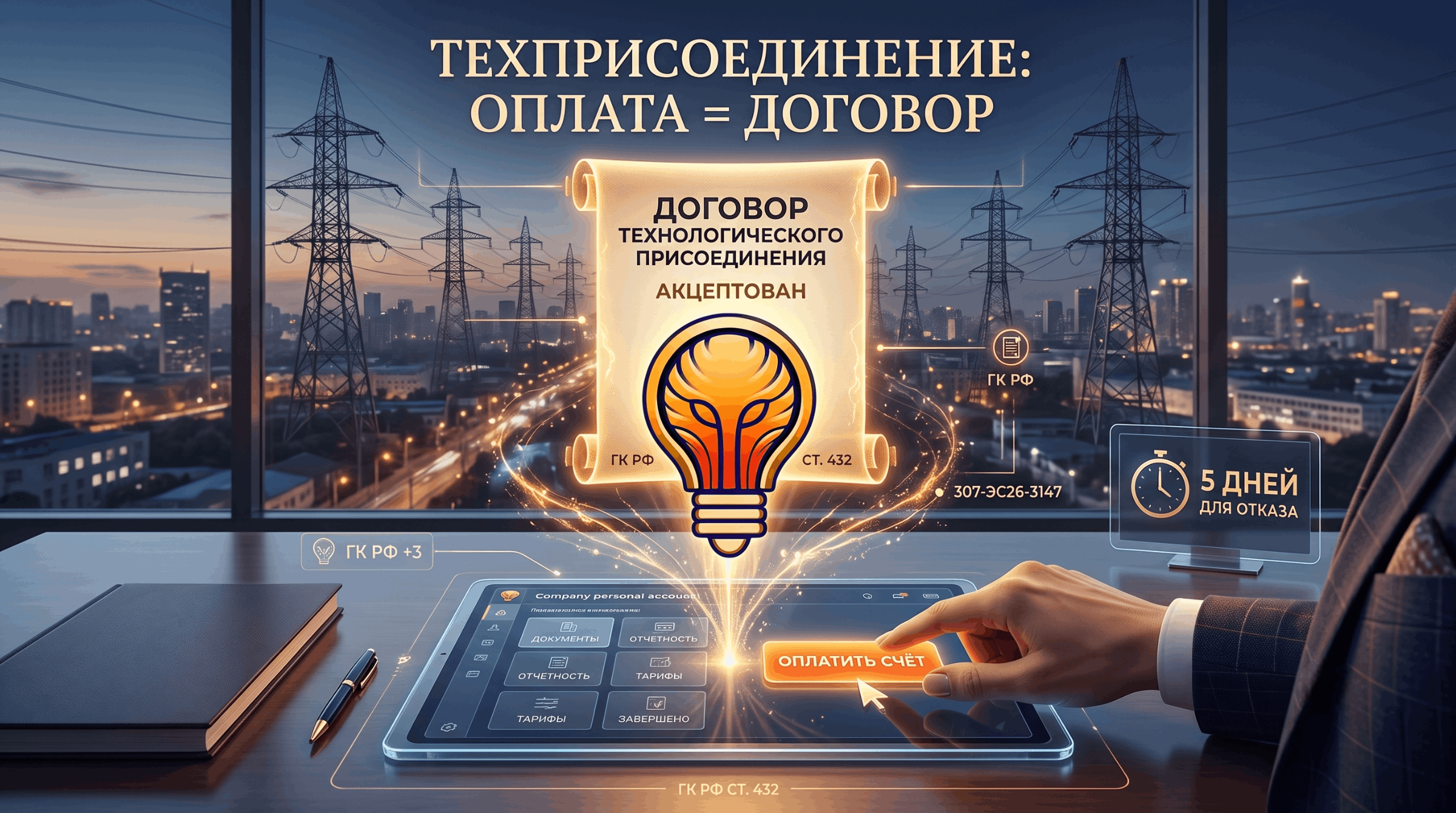 Судебная практика 2026: как платеж за техприсоединение признается заключением договора и что нельзя делать после оплаты