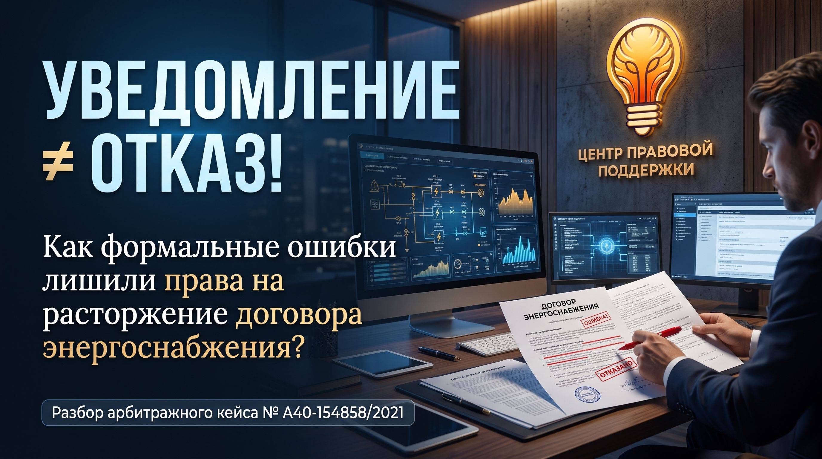 Уведомление не равно отказу! Как формальные ошибки лишили потребителя права на расторжение договора энергоснабжения?