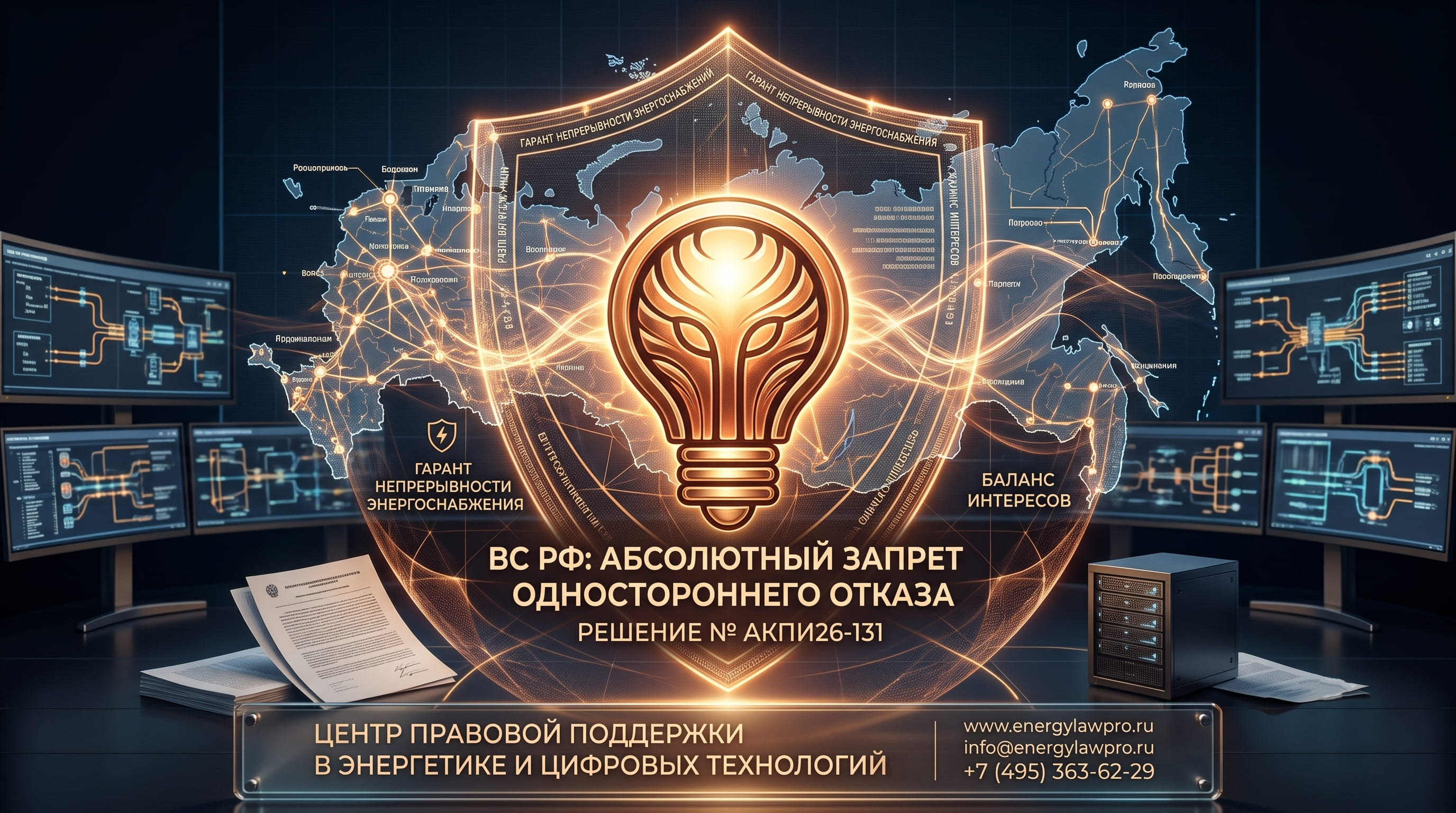 Актуальная судебная практика: Верховный Суд РФ закрепил абсолютный запрет на одностороннее прекращение договора передачи электроэнергии сетевой организацией